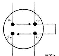 Polarity markings and directions of voltages when polarity is additive