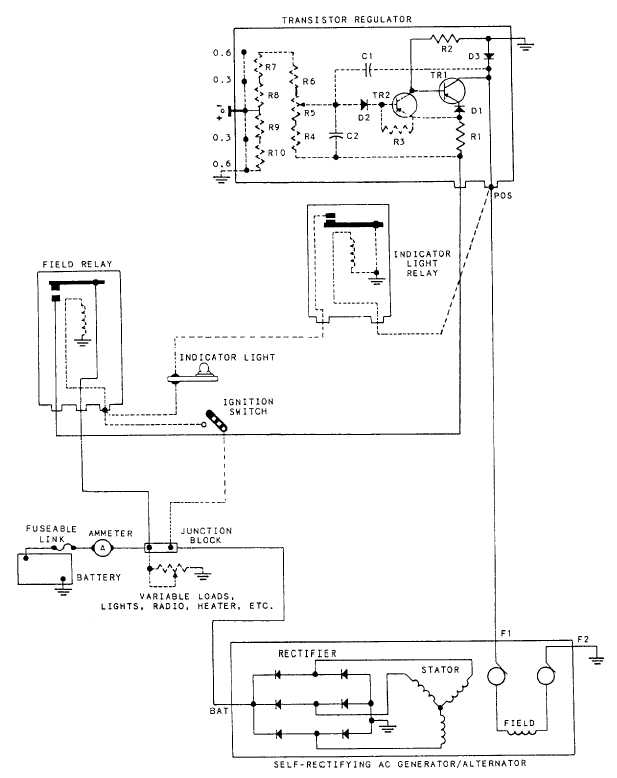 Typical wiring diagram (transistor regulator)