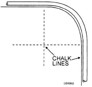 Forming a conduit to chalk lines