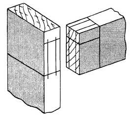 Layout of stub mortise-and-tenon joint