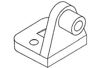 Pictorial drawing of a steel part