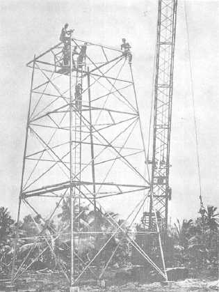 Partially erected tower