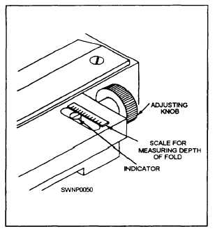 Fold size depth gauge