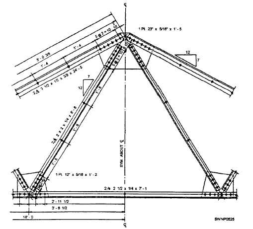Steel truss fabricated from angle-shaped members