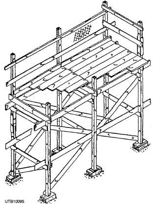 Wood scaffold